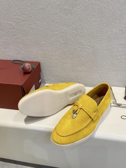  Loro Piana Summer Charms Walk Moccasin Women's Suede Loafer #3124 - Image 3