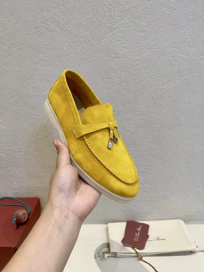  Loro Piana Summer Charms Walk Moccasin Women's Suede Loafer #3124 - Image 5