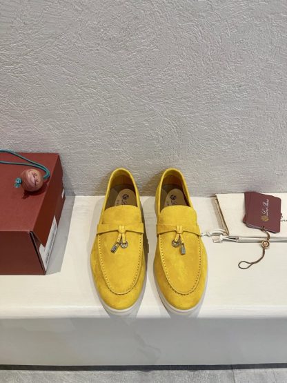  Loro Piana Summer Charms Walk Moccasin Women's Suede Loafer #3124 - Image 9