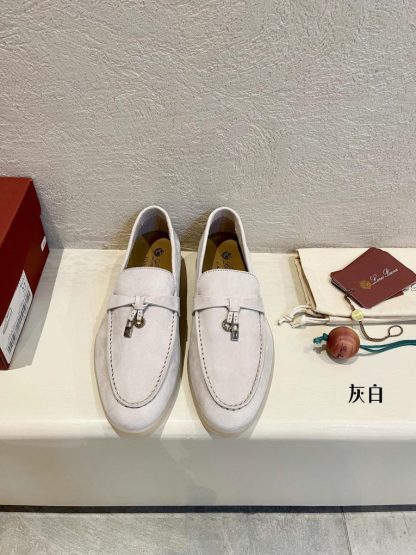 Replica Loro Piana Summer Charms Walk Moccasin Women's Suede Loafer #3126