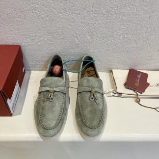 Replica Loro Piana Summer Charms Walk Moccasin Women's Suede Loafer #3136