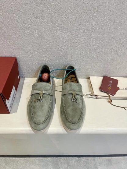 Replica Loro Piana Summer Charms Walk Moccasin Women's Suede Loafer #3136
