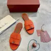  Loro Piana Summer Charms Sandal Women's Slippers Suede Goatskin #3209 - Image 8