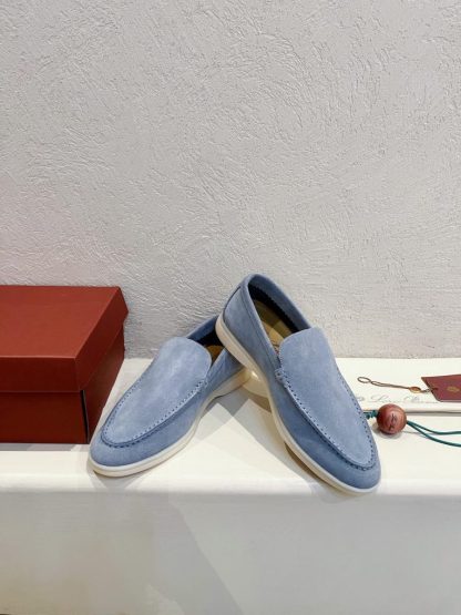  Loro Piana Men's Summer Walk Loafers Suede Loafer #3189 - Image 5