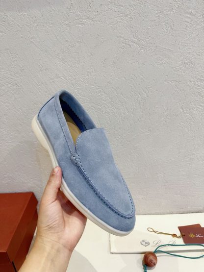  Loro Piana Men's Summer Walk Loafers Suede Loafer #3189 - Image 8