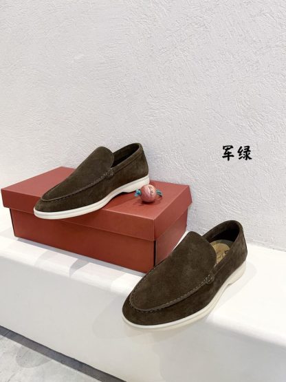  Loro Piana Men's Summer Walk Loafers Suede Loafer #3186 - Image 3