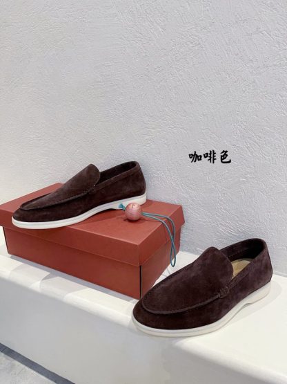  Loro Piana Men's Summer Walk Loafers Suede Loafer #3184 - Image 4