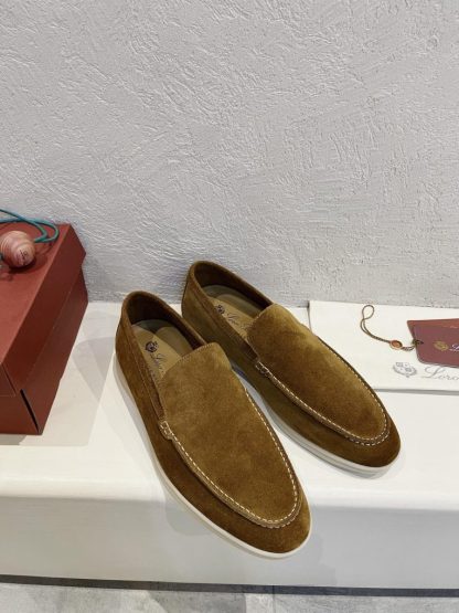 Loro Piana Men's Summer Walk Loafers Suede Loafer #3181 - Image 4
