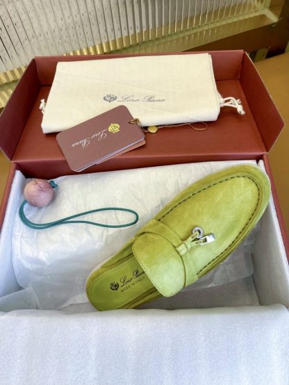  Loro Piana Babouche Charms Walk Moccasin Slipper Women's Suede #3155 - Image 8