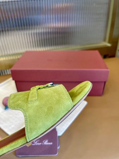  Loro Piana Summer Charms Sandal Women's Slippers Suede Goatskin #3213 - Image 3