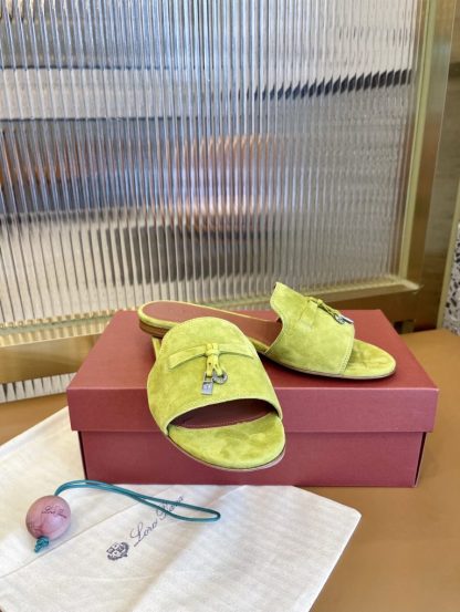  Loro Piana Summer Charms Sandal Women's Slippers Suede Goatskin #3213 - Image 6