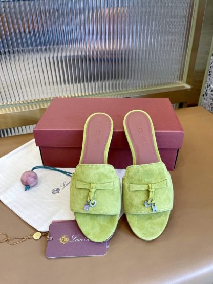 Replica Loro Piana Summer Charms Sandal Women's Slippers Suede Goatskin #3213