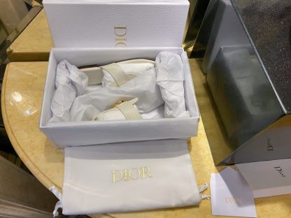  Dior Flip Flops White Calf Skin Slides For Women 2024 #3321 - Image 18