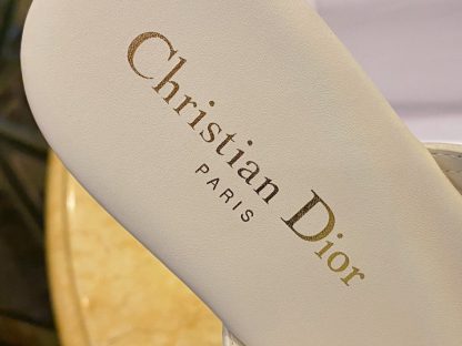  Dior Flip Flops White Calf Skin Slides For Women 2024 #3321 - Image 12