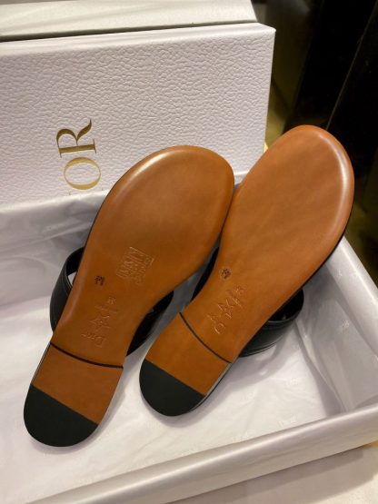  Dior Flip Flops Black Calf Skin Slides For Women 2024 #3320 - Image 11