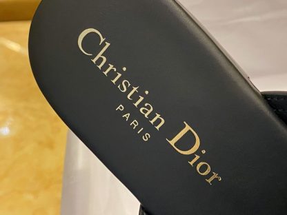  Dior Flip Flops Black Calf Skin Slides For Women 2024 #3320 - Image 3