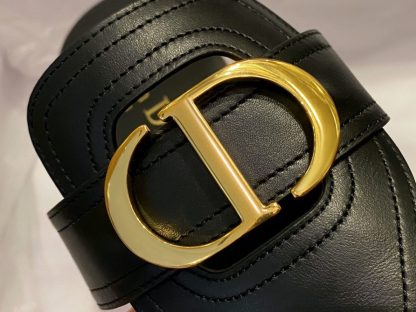 Dior Flip Flops Black Calf Skin Slides For Women 2024 #3320 - Image 5