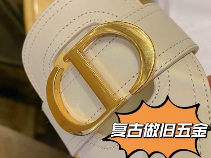  Dior Flip Flops White Calf Skin Slides For Women 2024 #3321 - Image 15