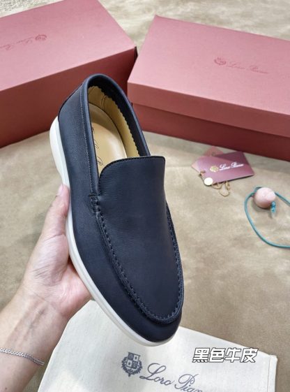  Loro Piana Men's Summer Walk Loafers Calfskin #3200 - Image 3
