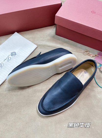 Loro Piana Men's Summer Walk Loafers Calfskin #3200 - Image 4