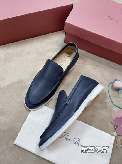  Loro Piana Men's Summer Walk Loafers Calfskin #3200 - Image 5