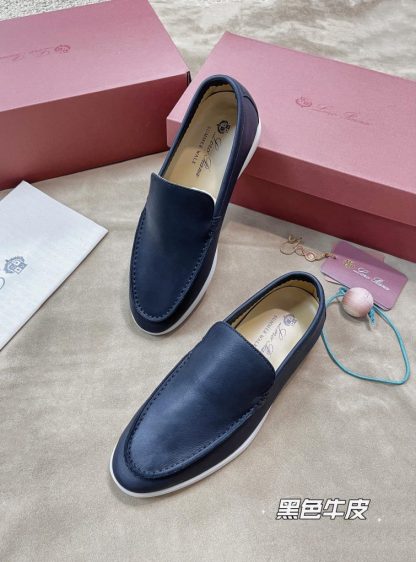  Loro Piana Men's Summer Walk Loafers Calfskin #3200 - Image 6