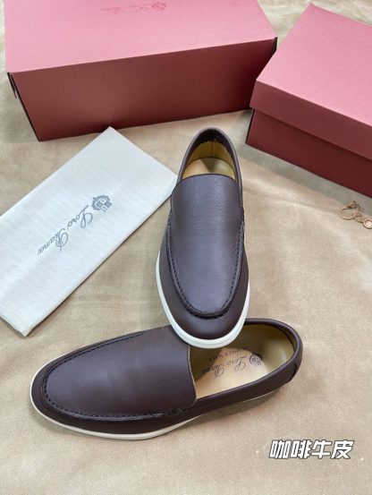  Loro Piana Men's Summer Walk Loafers Calfskin #3199 - Image 3
