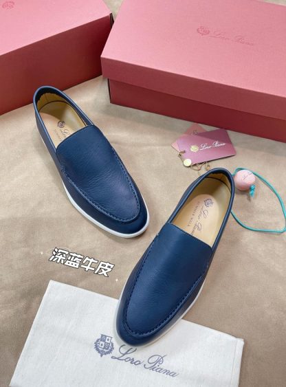  Loro Piana Men's Summer Walk Loafers Calfskin #3196 - Image 9