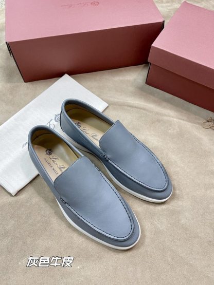  Loro Piana Men's Summer Walk Loafers Calfskin #3198 - Image 6