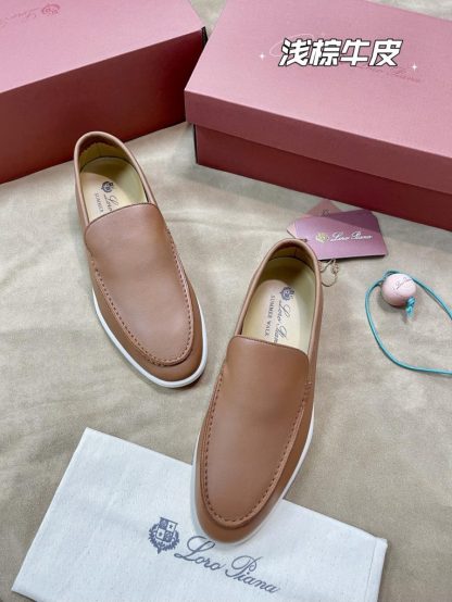  Loro Piana Men's Summer Walk Loafers Calfskin #3197 - Image 8