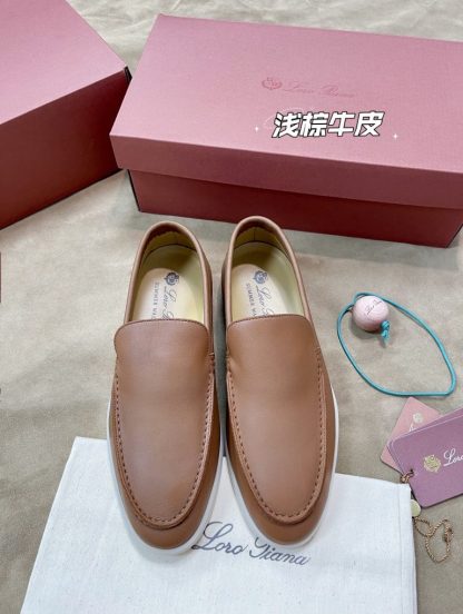 Replica Loro Piana Men's Summer Walk Loafers Calfskin #3197