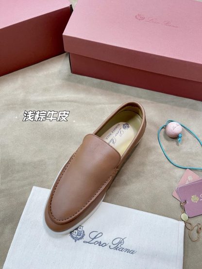  Loro Piana Men's Summer Walk Loafers Calfskin #3197 - Image 2