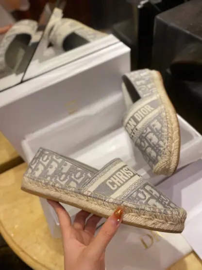  Dior Granville Espadrille Gray For Women 2024 #3329 - Image 9