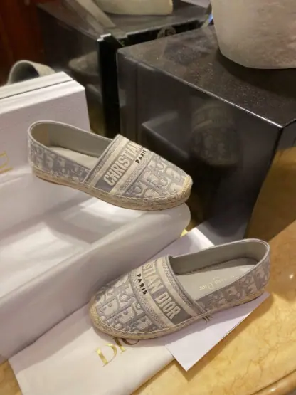  Dior Granville Espadrille Gray For Women 2024 #3329 - Image 10