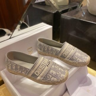 Replica Dior Granville Espadrille Gray For Women 2024 #3329