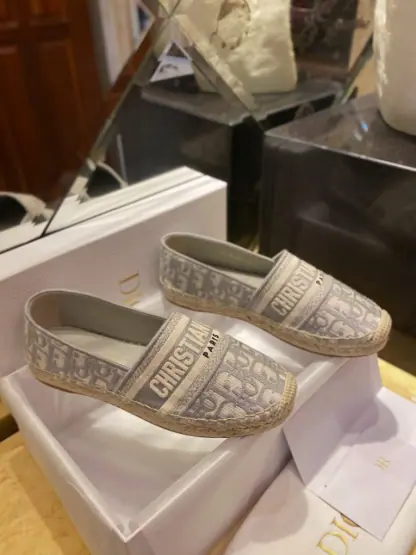 Replica Dior Granville Espadrille Gray For Women 2024 #3329