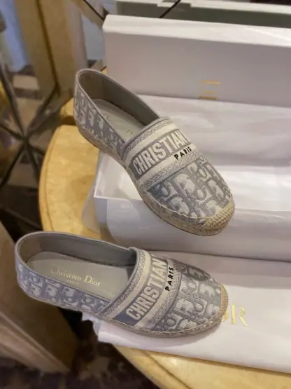  Dior Granville Espadrille Gray For Women 2024 #3329 - Image 11