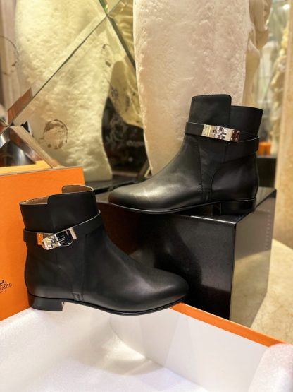  Hermes Women's Neo Ankle Boot CalfSkin #3334 - Image 13