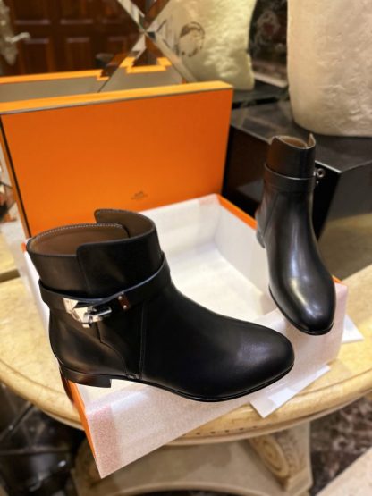  Hermes Women's Neo Ankle Boot CalfSkin #3334 - Image 17