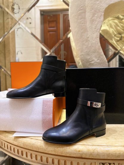  Hermes Women's Neo Ankle Boot CalfSkin #3334 - Image 18
