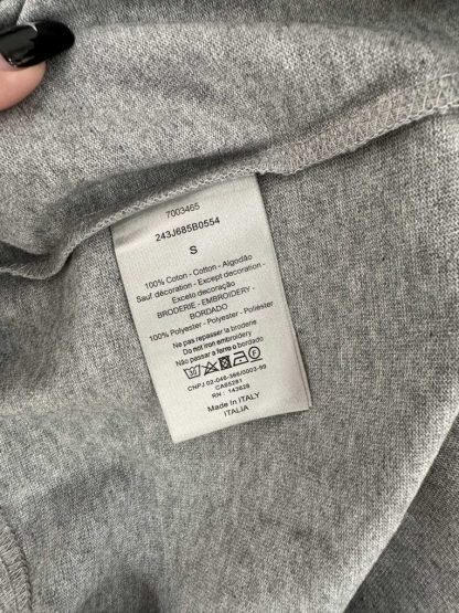  Christian Dior Couture Relaxed-Fit T-Shirt Gray Cotton Jersey for Men #3300 - Image 10