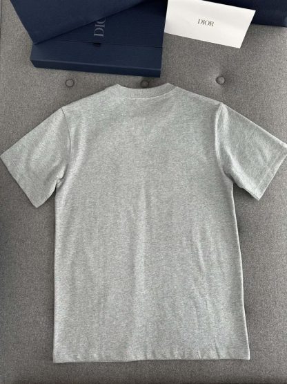  Christian Dior Couture Relaxed-Fit T-Shirt Gray Cotton Jersey for Men #3300 - Image 13