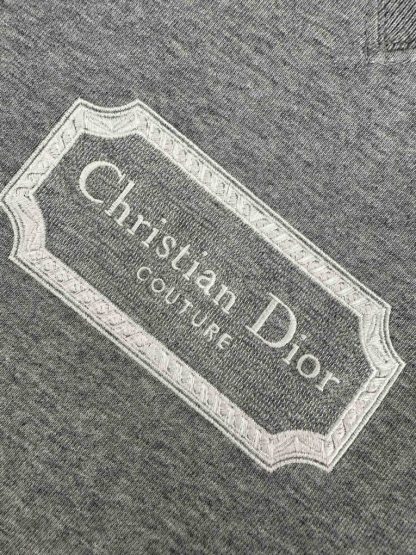  Christian Dior Couture Relaxed-Fit T-Shirt Gray Cotton Jersey for Men #3300 - Image 9