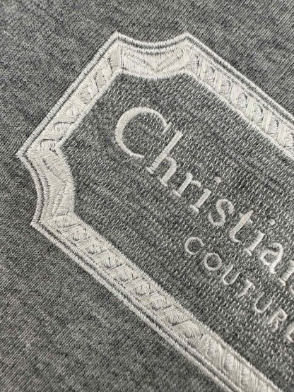  Christian Dior Couture Relaxed-Fit T-Shirt Gray Cotton Jersey for Men #3300 - Image 6