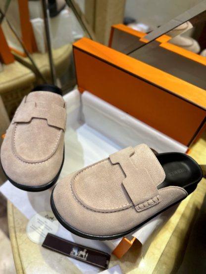  Hermes Women's GO Mule Suede Mule #3341 - Image 9