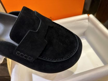  Hermes Women's GO Mule Black Suede Mule #3342 - Image 7