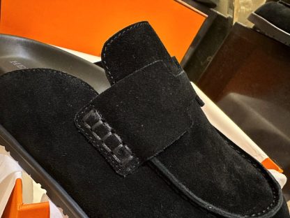  Hermes Women's GO Mule Black Suede Mule #3342 - Image 2