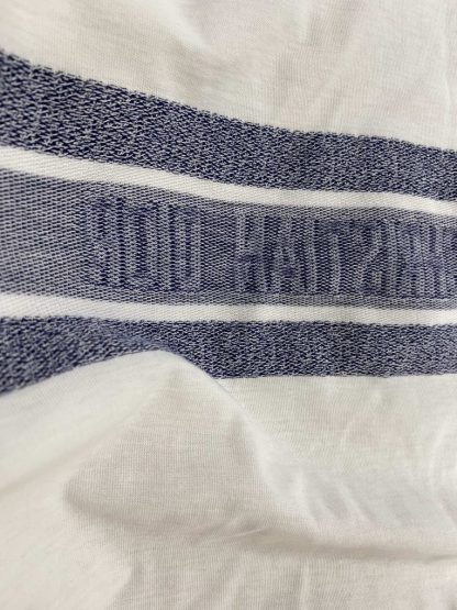  Dior Women's T Shirt White and Navy Blue Cotton Jersey #3291 - Image 3