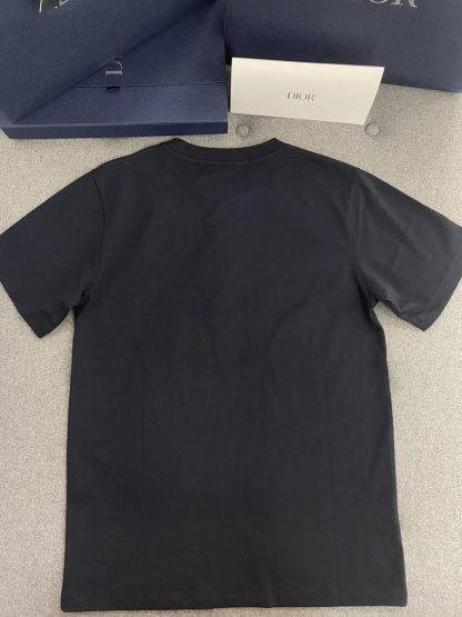  Christian Dior Couture Relaxed-Fit T-Shirt Black Cotton Jersey for Men #3301 - Image 2