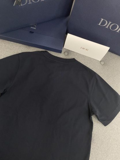  Christian Dior Couture Relaxed-Fit T-Shirt Black Cotton Jersey for Men #3301 - Image 4